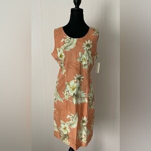 Pacific Legend Hawaiian sleeveless womens dress XL tropical NEW beach travel zip